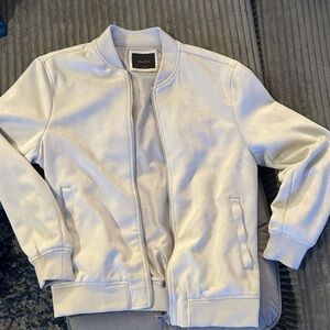Cream Grayish Bomber Jacket
